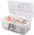 BangQiao Multipurpose Plastic Storage Container Box with Handle and Latch Lock, Clear Gray...