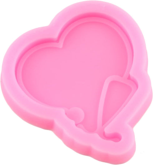 Epoxy Resin Molds Doctor Badge Reel Silicone Molds Stethoscope Resin Epoxy Casting Molds Heart T-Shirt Tooth Keychain Mold for DIY Crafts Jewelry ...