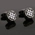Classic Square Cufflinks for Men, Plaid Cufflinks, Black White Round Cuff Links, Checkered Cufflinks French Cufflinks, Brass Rivets for Tuxedo and...