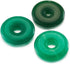 Fashewelry 10Pcs Natural Jade Donut Disc Gemstone Pendants 24-25mm Large Hole Healing Chakra Polished Stone Flat Round Bead Charms for Jewelry Mak...