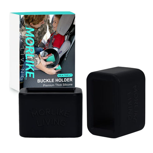 Morlike Silicone Belt Buckle Holder (Black, 2 Pack)...