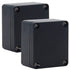 2 Pack Project Box IP65 Waterproof Junction Box ABS Plastic Black Electrical Boxes DIY Electronic Project Case Power Enclosure 2.48"x2.28"x1.38" (...