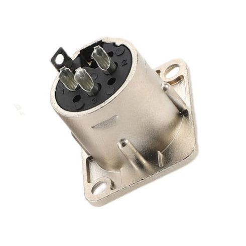 XLR Female Jack 3 Pin Panel Mount Jacks, XLR Female Socket Audio Speaker Microphone Connector 8Pcs,Silver Metal Housing...