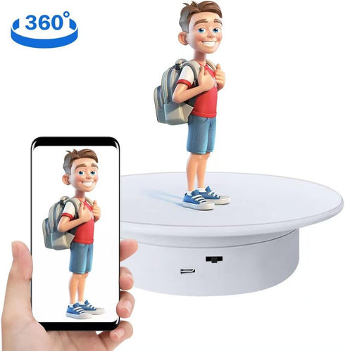 Display 360 Degree Electric Turntable,for Small Product Display, 7.87in Diameter product photography turntable...