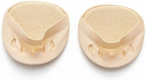 Foot Pads(3pairs of Apricot Color) Reusable Soft Ball of Foot Cushions Forefoot Pads for Women?Sweat Absorbent Non-Slip Foot Cover Inner Socks?Pre...