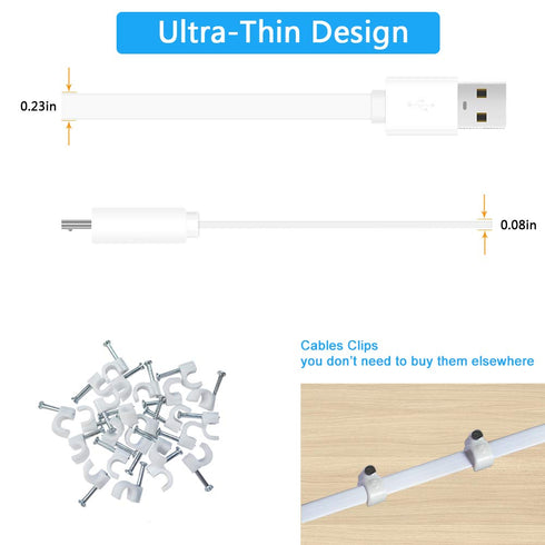 3 Pack 16.4FT USB Power Extension Cable for Yi Camera,Wyze Cam,Oculus Go,Echo Dot Kid Edition,Nest Cam,Netvue,Blink,Furbo Dog,Kasa Cam,YI Dome Hom...