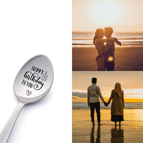 Birthday Gift Spoon for Women Men Happy Birthday to You Spoons for Daughter Brother Sister Best Friends Happy Birthday Gift for Dad Grandson Coffe...