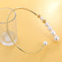 Metal Big Pearl Open Choker Necklace for Women Adjustable Gold Big Pearl Choker Necklaces Round Open Cuff Necklace Chunky Pearl Necklace for Women...
