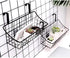 LeleCAT Basket with hook Grid Storage Basket, Hang it behind a door or on a railing, Over the Cabinet Door, Small, BLack,1 Pack...