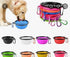 Collapsible Pet Feeder, Silicone Material, Suitable for Cats and Dogs, Outdoor Use...