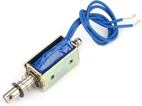 DC Electromagnet, Automation Control 6/12/24V DC 300mA DC Pull Push Type Electromagnet for Food Machine Textile Machinery, 5N Magnet Attraction, 1...