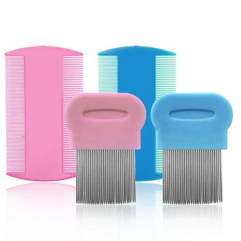 4 Packs Flea Combs Lice Combs Flea Combs for Cats Pet Combs Set Dog Comb Hair Lice Comb Dandruff Remover Dog Grooming Comb...