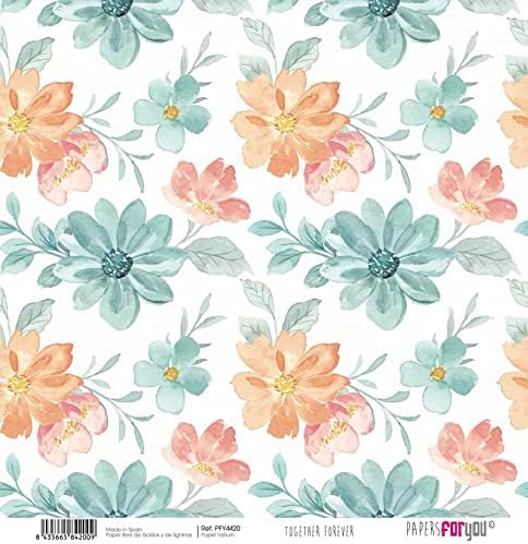 Papers For You - Vellum Scrapbooking Paper Kit | "Together Forever" Collection | Includes 6 Single Sided Vegetable Papers with Different Designs |...