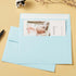 50 Pack 5 x 7 Envelopes Colored Self Seal for Wedding, Party Invitations, Greeting Cards, Announcements, Photos, 5.24 x 7.21 Inches (Light Blue)...