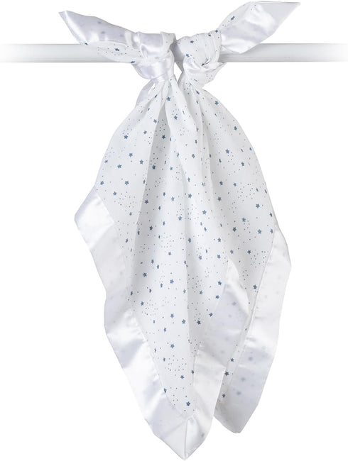 Lulujo Security Lovey Blankets| Unisex Softest Breathable Cotton Muslin Security Blanket Set with Silky Satin Trim| Neutral Comforting Blanket for...