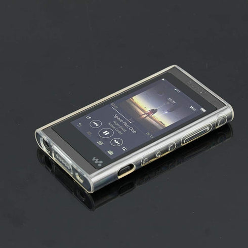 for Sony A55 Case, Soft TPU Protective Skin Case Cover for Sony Walkman NW-A55HN A56HN A57HN A50 A55 A56 A57 with Screen Protector and Strap (Clea...
