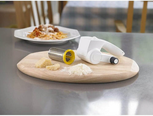 Zyliss Restaurant Cheese Grater - Gift for Cooks - Culinary Chef Gift - Handheld Rotary Grater - Cheese, Vegetable, and Nut Shredder for Right- & ...