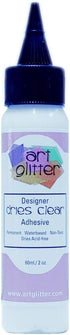 Art Institute Glitter Designer Dries Clear Adhesive 2 OZ W/Black SPOUT...