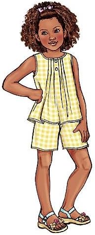 BUTTERICK PATTERNS B4176 Children's/Girls' Top, Dress, Shorts and Pants, Size 2-3-4-5...