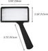 Rectangular Magnifying Glass 3X Handheld Magnifier Large Magnifying Glasses Scratch Resistant Lens for Macular Degeneration Seniors Reading Newspa...