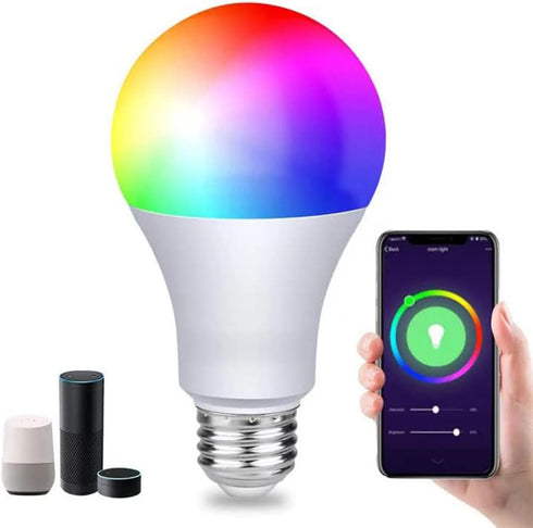 Smart Bulb A19 RGBCW LED Light 2.4 GHz Wi-Fi, 9W (Equivalent to 60W) 800LM, Voice Compatible with Alexa,Google Assistant and IFTTT, Multicolor 270...