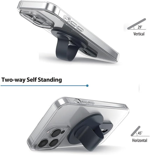 Momostick Mag-FLATSTICK, Magnetic Finger Grip with Stand, Phone Loop, and Finger Holder - iPhone Accessory Compatible with Most Smartphones - Matt...