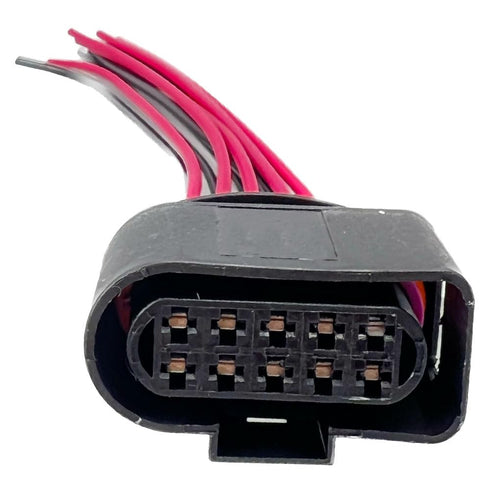 2 Pack Headlight Wiring Pigtail Connector Plug Cable 10pin 1J0973735 Compatible with A3 A4/S4 A5/S5 A6/S6 A8 Q3/Q5/Q7/TT Bettle Bora Jetta Golf Pa...