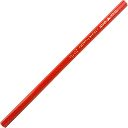 ???? Mitsubishi Pencil K7700.15 Colored Pencils, Hard Figure, Red, 1 Dozen...