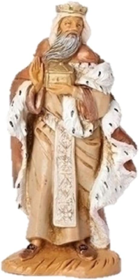 Fontanini by Roman Inc., King Melchior, 5" Collection, Nativity Figure and Accessories, Hand Sculpted and Painted...