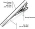 MOZETO Tie Clips for Men, Classic Style Silver Tie Bar Set for Regular Ties Luxury Box Gift Ideas...