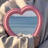 BinaryABC Heart Makeup Mirror Cosmetic Mirror Wall Desktop Mirror Bedroom Mirror(Pink)...