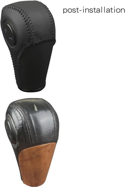Auto Car Leather Gear Shift Knob Cover for 2011 2012 2013 2014 2015 2016 2017Buick Enclave Transit Accessories (Black line)...