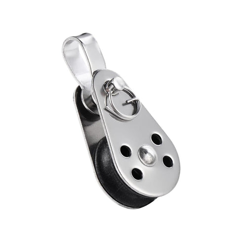 4PCS Stainless Steel Marine Pulley,Pulley Blocks,Bearing Lifting Wheel Tools Nylon Boat Accessories Power Transmission Parts Pulley Towing Wheel F...