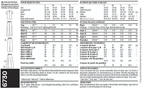 New Look Sewing Pattern 6730 Misses Separates, Size A (S-M-L-XL)...