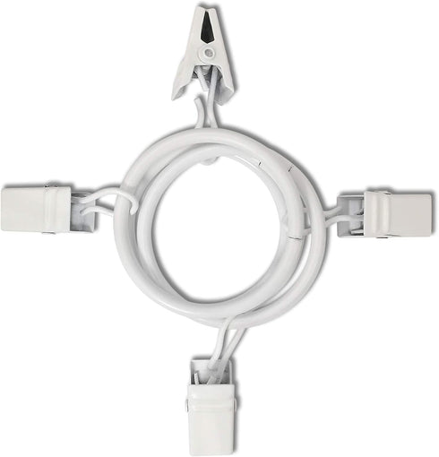 40 Pack Curtain Rings with Clips, Drapery Clips with Rings, Drapes Rings 1.26 in Interior Diameter, Fits up to 1 in Curtain Rod, White...