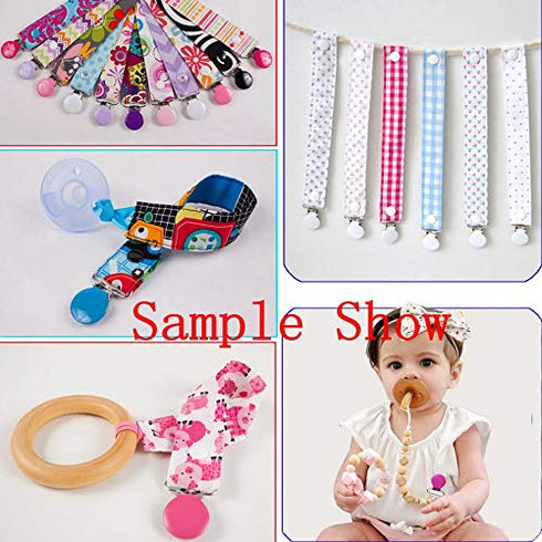 21 Enamel Metal Round Pacifier Clips/Garment Suspender Clips Baby Pacifier Clips for Making DIY Craft Supplies for Dummy Soother Bib Toy Holder Cl...