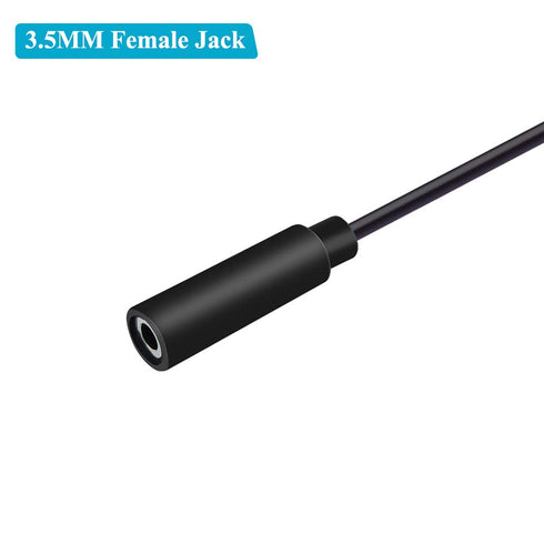 Fancasee 2 Pack Replacement 3.5mm Female Jack to Bare Wire Open End TS 2 Pole Mono 1/8" 3.5mm Jack Plug Connector Audio Cable Repair...