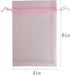 Set Of 50 Gift Organza Bags 4x6 Inch Pink Drawstring for Baby Shower,Christmas,40th Birthday,Party Favors,Wedding,Easter,Sheer Fabric Small Craft ...