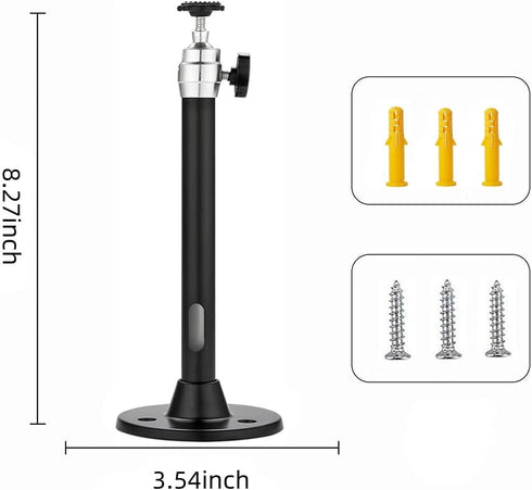 Mini Ceiling Wall Projector Mount Stand 360° Rotation Tripod Mount Compatible with Most Mini Projectors Digital Camera Camcorder (215mm, Black)...