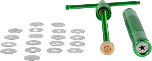 Stainless Steel Clay Extruder Sugar Paste Extruder Cake Fondant Decorating Tool Set Ceramics & Pottery Clay Extruders Mixers & Presses (Green)...