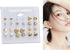 Crystal Pearl Stud Earrings Pack Bride Earring Sets for Women Rhinestone Geometric Heart Earrings Ear Studs Set Gold Earrings for Wedding Birthday...