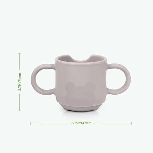 haakaa Silicone Toddler Cups, BPA Free Drop-Proof Training Open Cups for Baby 6 Months+, 5 Ounce (Suva Grey)...