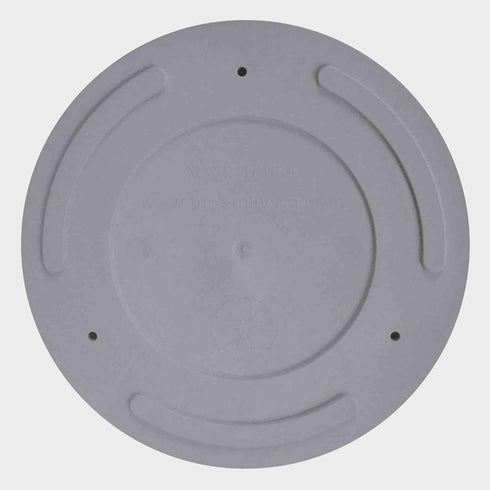 Bloem Mathers Round Planter with Saucer Tray: 6" - Cement - Modern Design, Durable Plastic Pot, Removable Saucer, for Indoor & Outdoor Use, Garden...