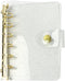 A7 Soft PVC Binder Cover Glitter Golden Refillable Budget Binder 6-Holes Loose Leaf Notebook Binders Round Ring Personal Planner Pages Protectors ...