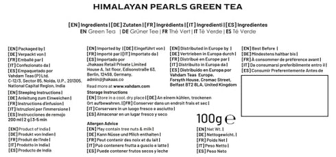 VAHDAM, Himalayan Pearls Green Tea Loose Leaf | 3.53 Oz (50 Cups) High Elevation Grown Green Tea Leaves From Himalayas | Pure Unblended Single Ori...