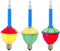Novelty Lights 3 Light Traditional Christmas Bubble Light Replacement Pack, Blue, 3 Pack...
