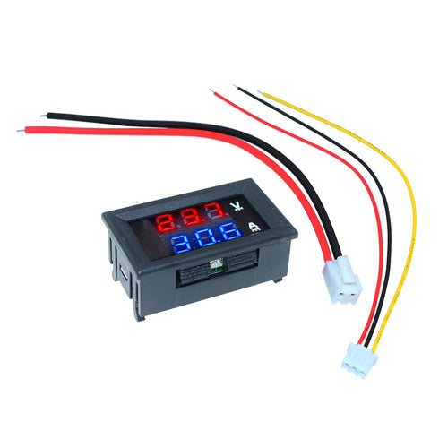 diymore 5PCS 0.28" Volt Amp Meter Digital Voltmeter Ammeter DC 100V 10A Waterproof Dual Display Current Voltage Meter Mini Ammeter Voltmeter 3 Bit...
