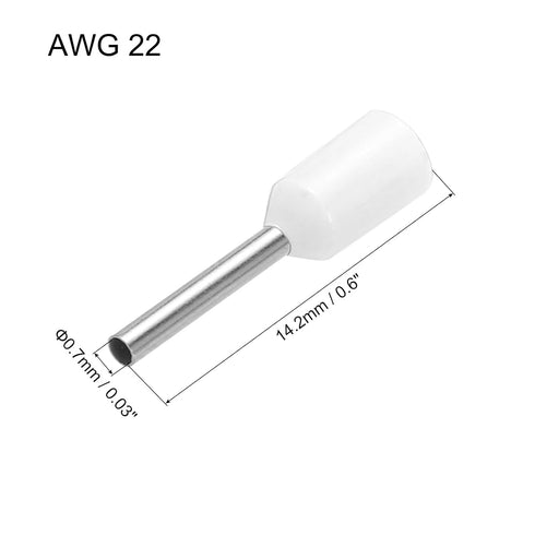 uxcell 2000 Pcs Insulated Ferrule Wire Connector Electrical Crimp Terminal 22 AWG for Electrical Projects White...