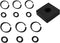 (3+3Sets) 1/2” and 3/8" Impact Retaining Ring Clip Impact Friction Ring with O-Ring for Milwaukee Electric/Pneumatic Type Impact Wrench, Retainer ...