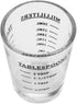 Maxmartt Measuring Shot Glass, Measuring Cup 4 Scales 1ounce 30ml Small Glass Measuring Cup Oz/Ml/Teaspoon/Tablespoon Kitchen Tool with Ounces Mil...